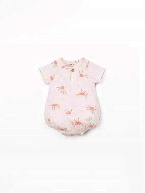 NEW PLAY UP girls printed baby bubble in light pink suns
